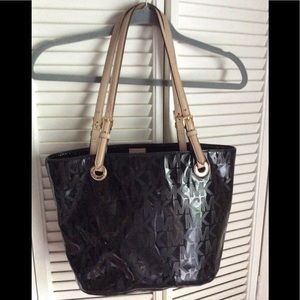 Michael Kors black patent shoulder tote. LIKE NEW!